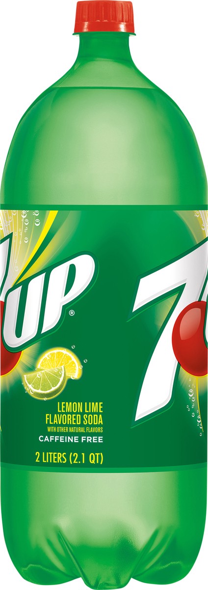 slide 6 of 7, 7UP Lemon Lime Soda, 2 L bottle, 2.1 qt