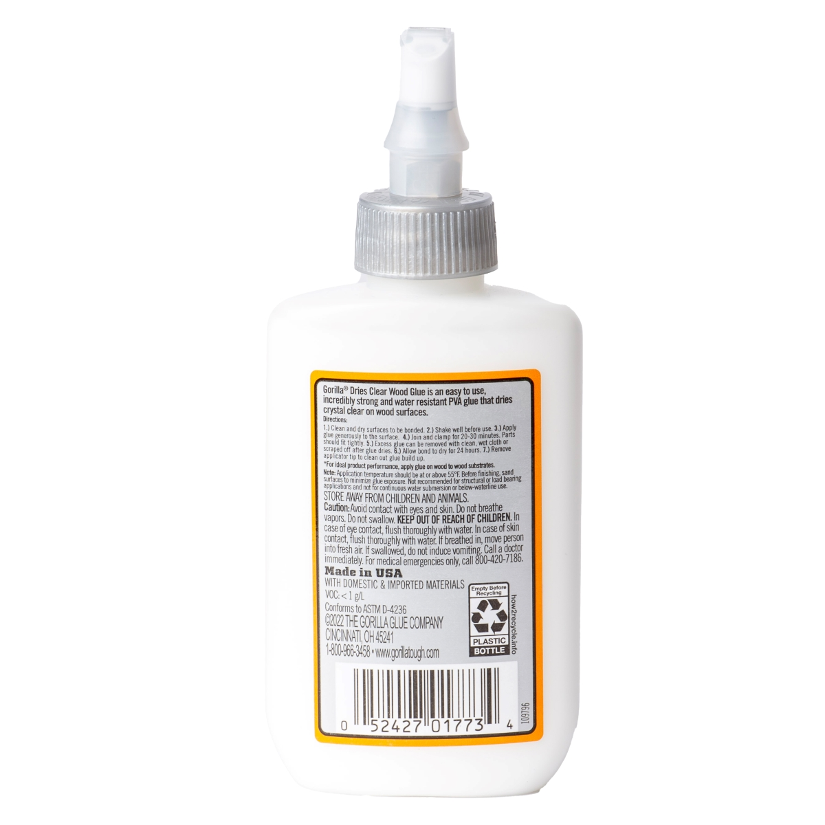 slide 9 of 13, Gorilla Wood Glue Dries Clear 4oz, 4 oz