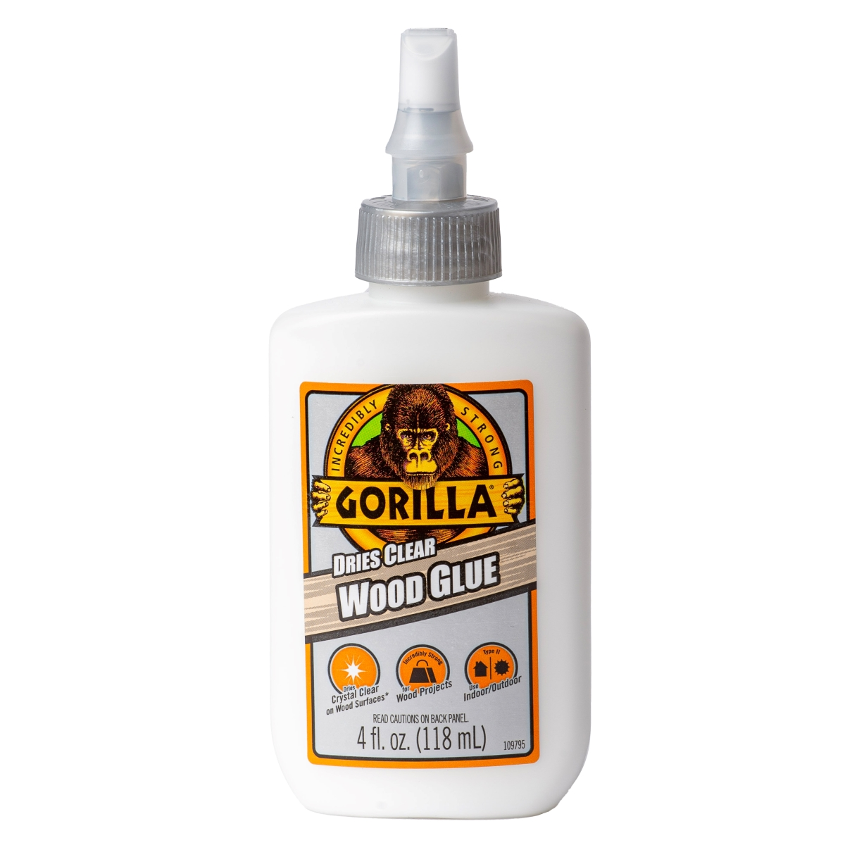 slide 1 of 13, Gorilla Wood Glue Dries Clear 4oz, 4 oz