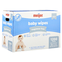 slide 3 of 29, Meijer Baby Wipes, Fragrance Free, 1200 ct