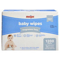 slide 19 of 29, Meijer Baby Wipes, Fragrance Free, 1200 ct