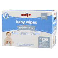 slide 7 of 29, Meijer Baby Wipes, Fragrance Free, 1200 ct