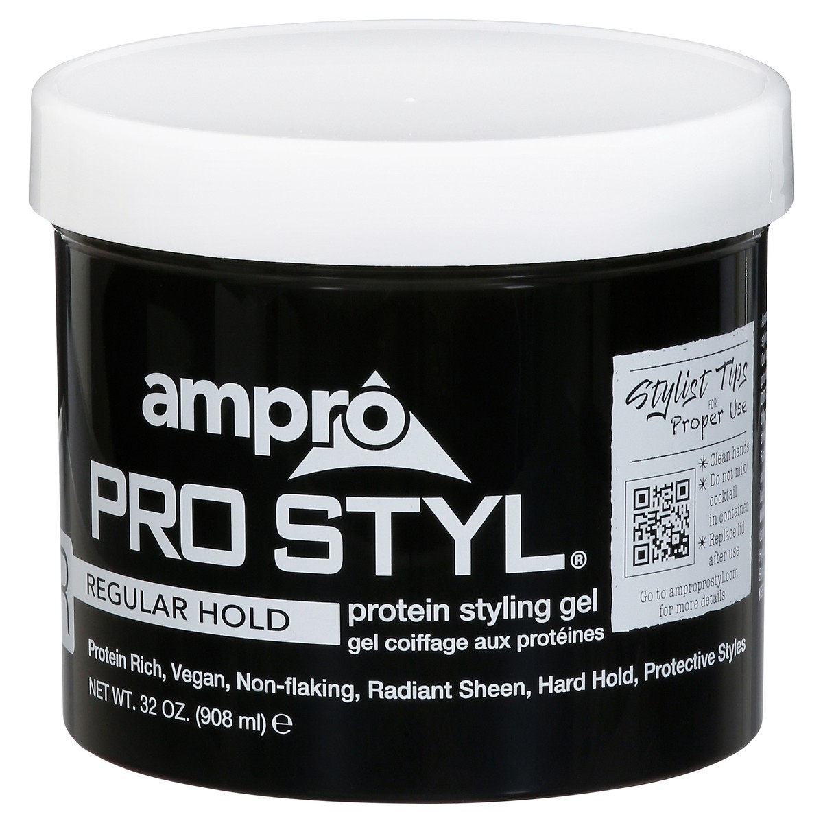 slide 9 of 12, Ampro Pro Styl Regular Hold Protein Styling Gel 32 oz, 32 oz