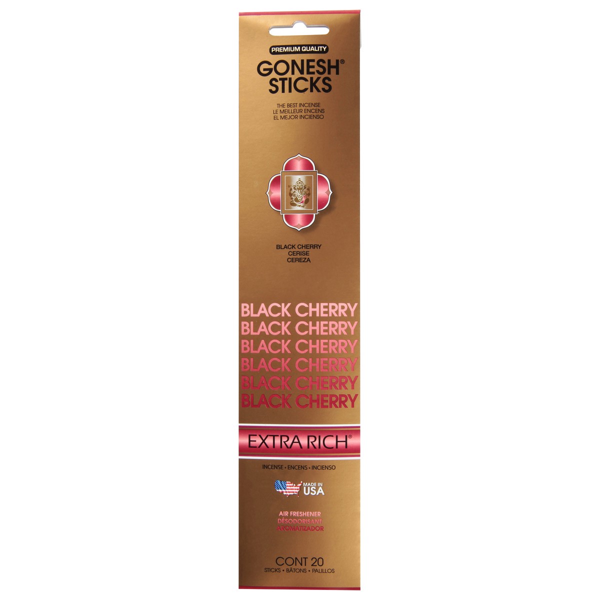 slide 8 of 11, Gonesh Incense Extra Rich Black Cherry Incense Air Freshener 20 ea, 20 ct