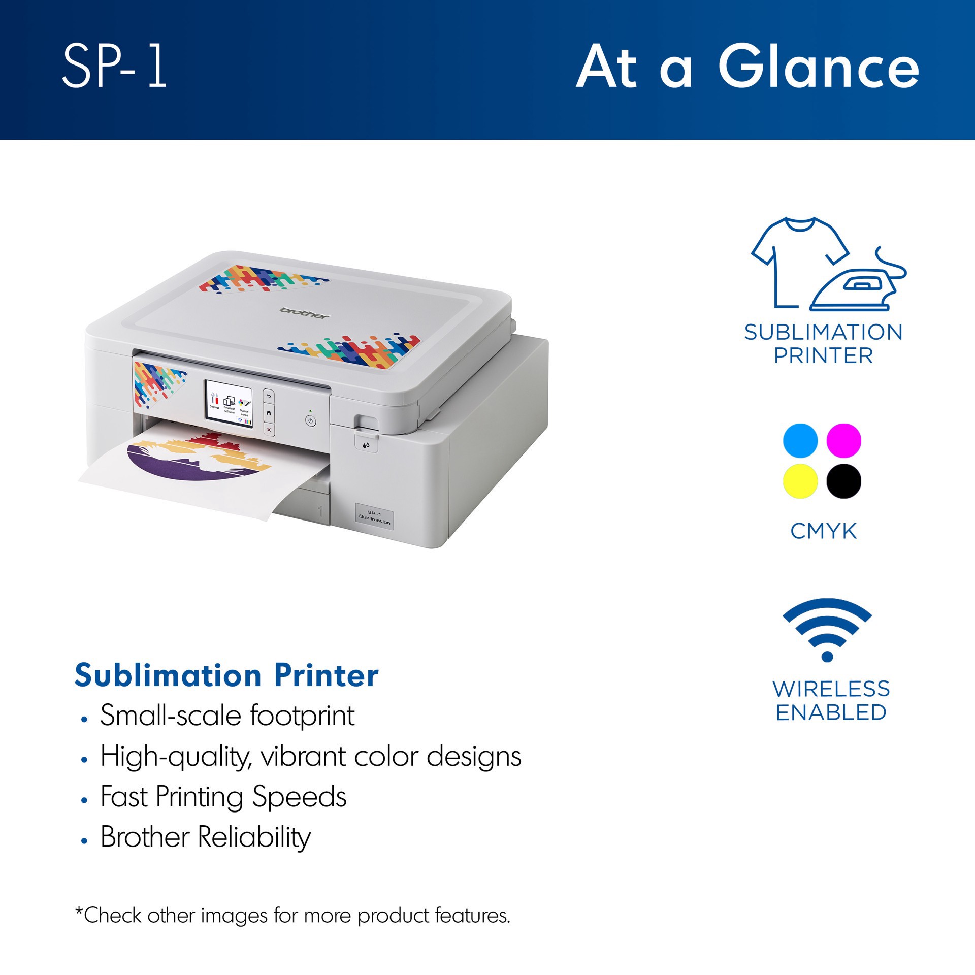 slide 5 of 13, Brother Sp1 Sublimation Printer, 3.5 in x 6.2 in