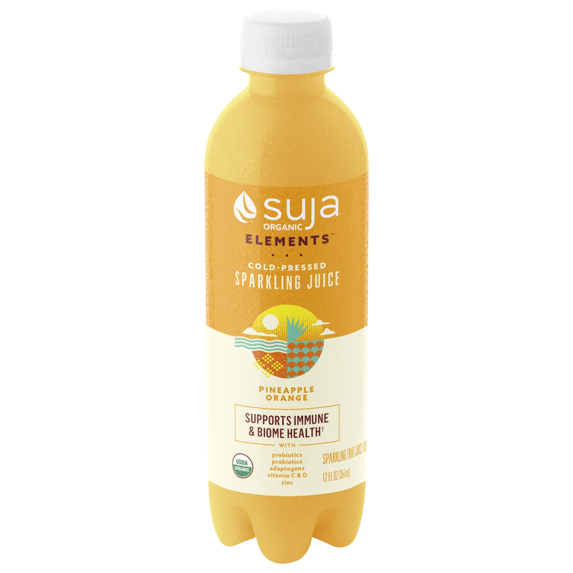 slide 2 of 2, Suja Organic Elements Cold-Pressed Pineapple Orange Sparkling Juice, 12 fl oz