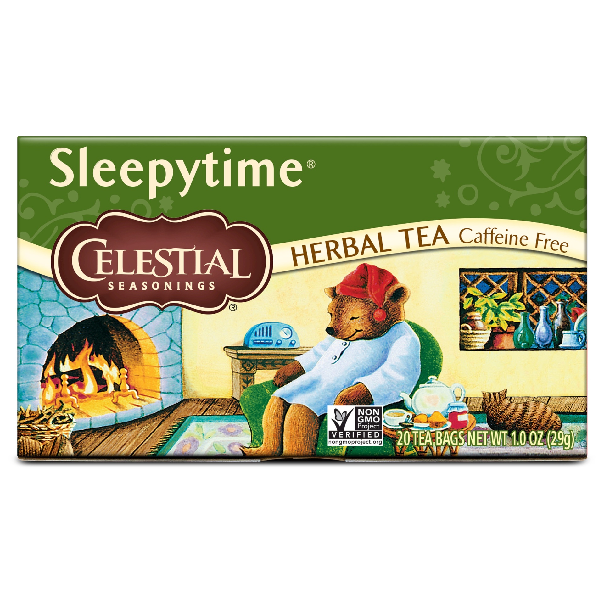 slide 1 of 3, Celestial Seasonings Sleepytime Caffeine-Free Herbal Tea, 20 ct