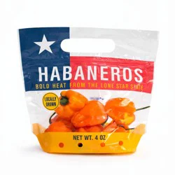 Fresh Texas Grown Habanero Peppers Bag