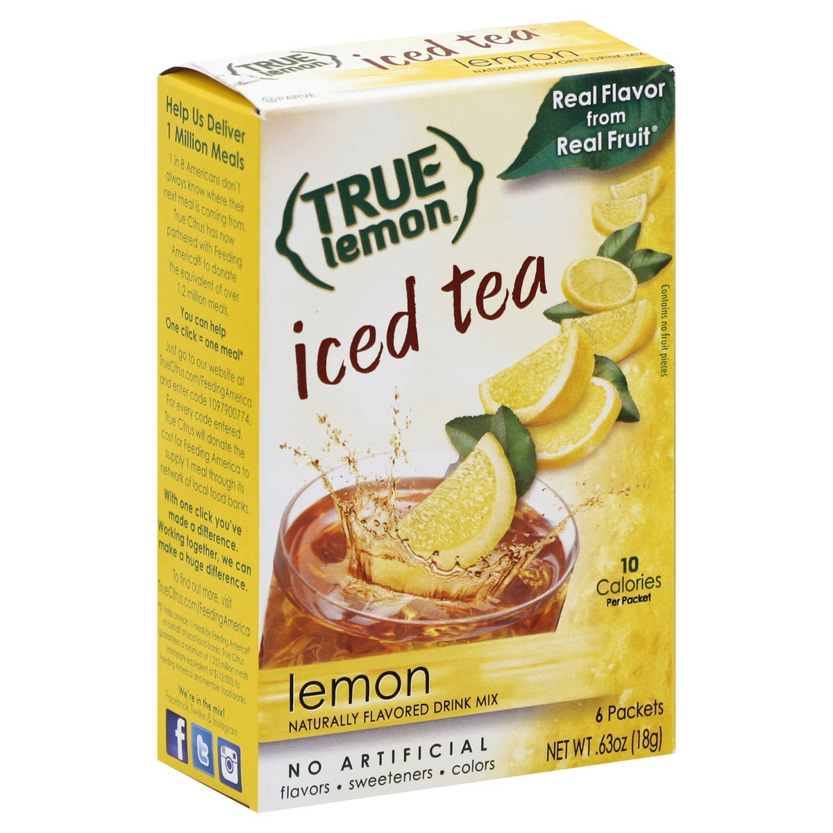 slide 2 of 5, True Lemon Iced Tea, Lemon - 0.63 oz, 0.63 oz