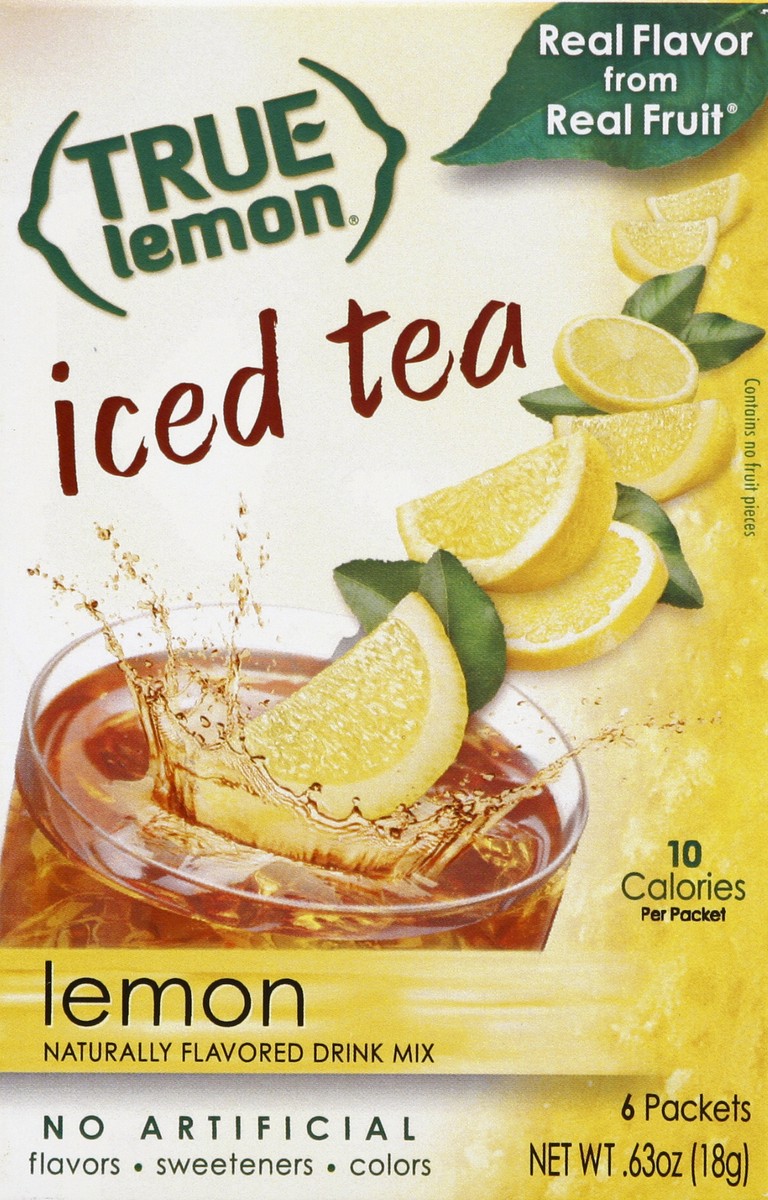 slide 1 of 5, True Lemon Iced Tea, Lemon - 0.63 oz, 0.63 oz