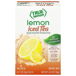 True Lemon Lemon Iced Tea Drink Mix - 6 x 0.11 oz Packets