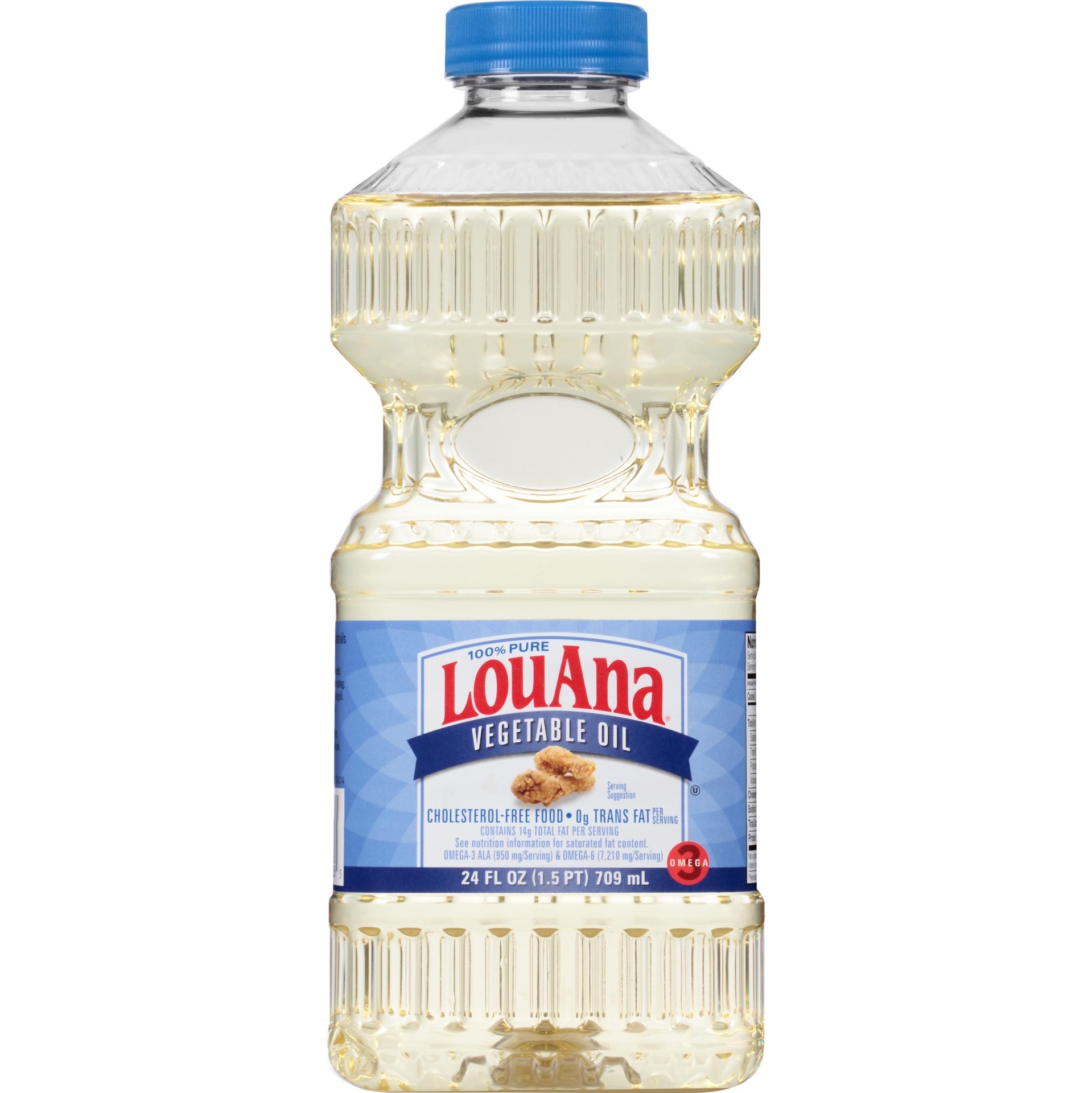 slide 1 of 1, LouAna 100% Pure Vegetable Oil, 24 fl oz