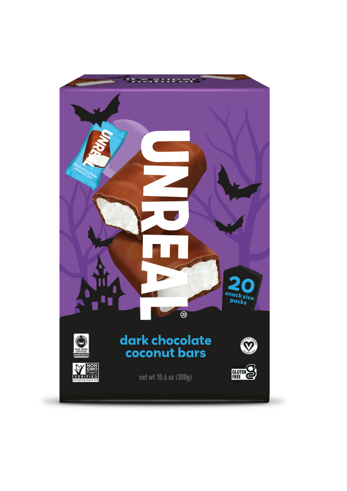 slide 1 of 2, Unreal® Halloween Dark Chocolate Coconut Bars, 20 ct / 10.6 oz