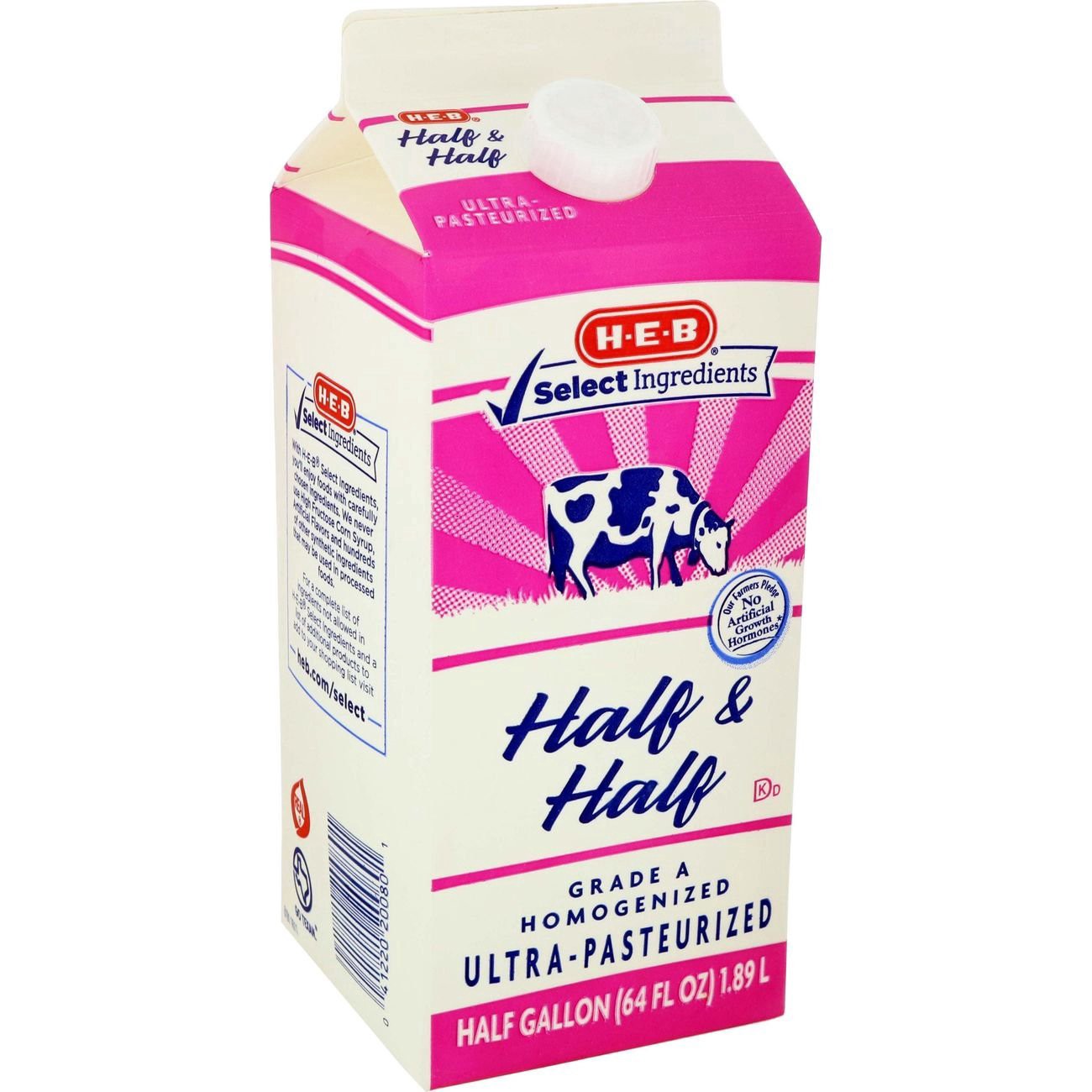 slide 1 of 1, H-E-B Half & Half, 64 oz