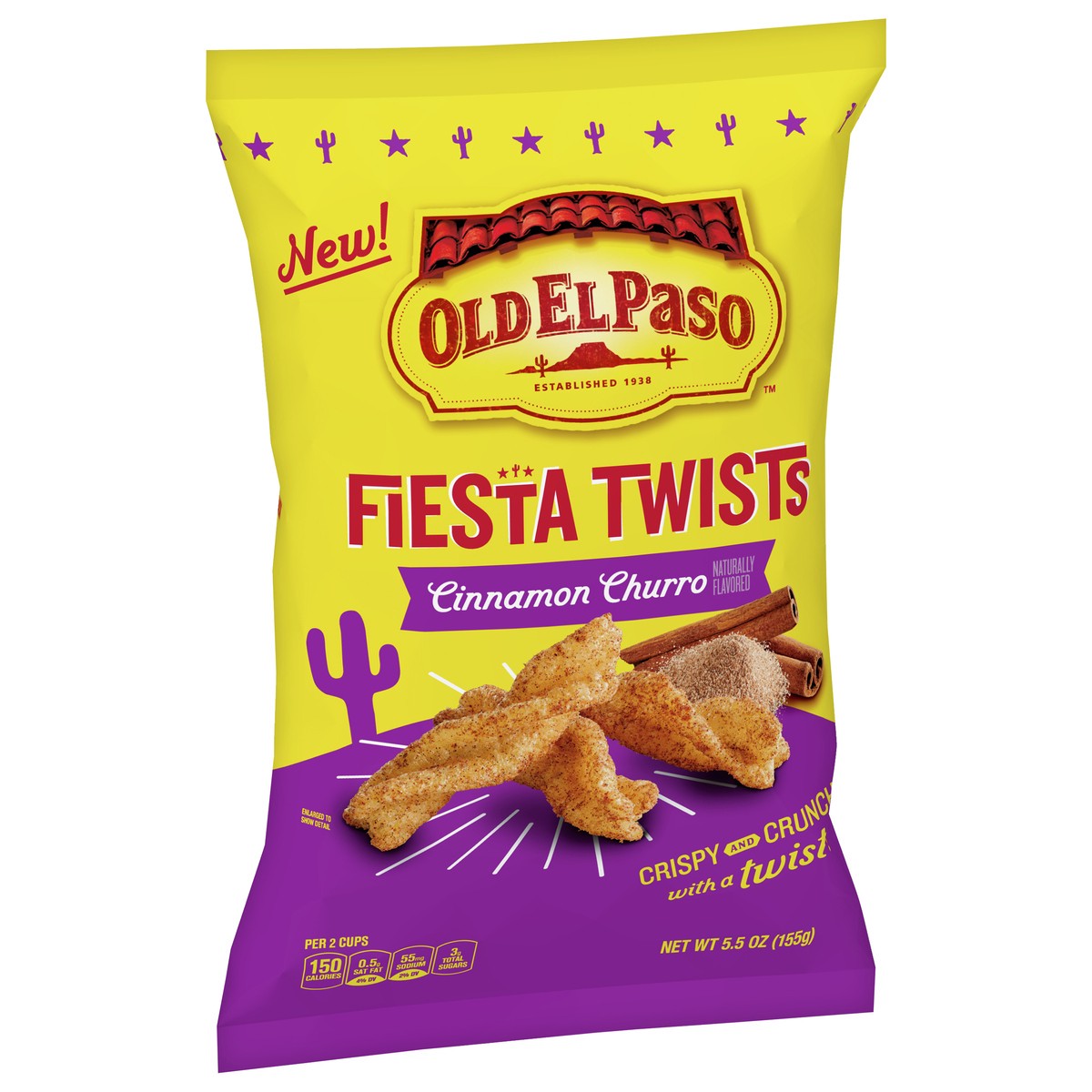 slide 5 of 9, Old El Paso Fiesta Twists, Cinnamon Churro, Crispy Corn Snacks, 5.5 oz, 5.50 oz