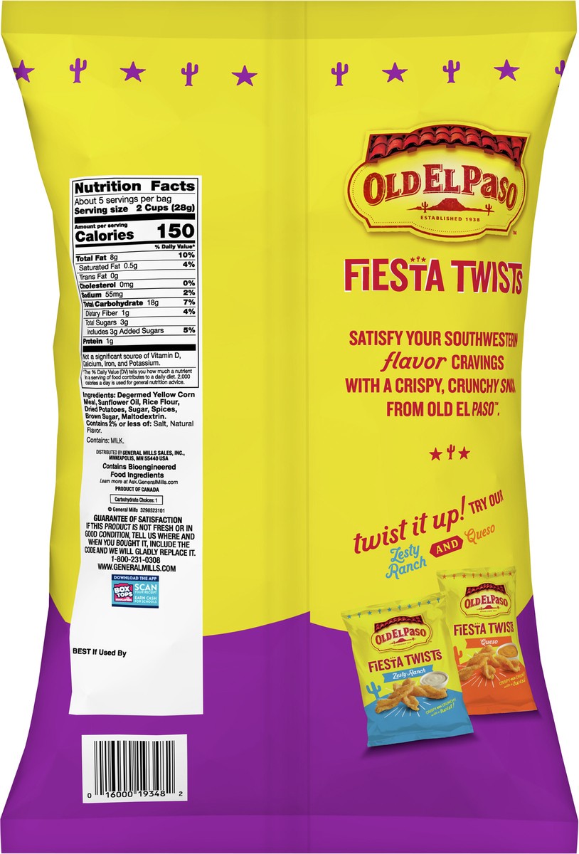 slide 6 of 9, Old El Paso Fiesta Twists, Cinnamon Churro, Crispy Corn Snacks, 5.5 oz, 5.50 oz