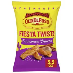 Old El Paso Fiesta Twists, Cinnamon Churro, Crispy Corn Snacks, 5.5 oz