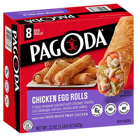 slide 1 of 1, Pagoda Express Egg Roll Chicken, 22 oz