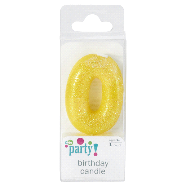 slide 1 of 1, Meijer Birthday Candle, Number 0, 1 ct