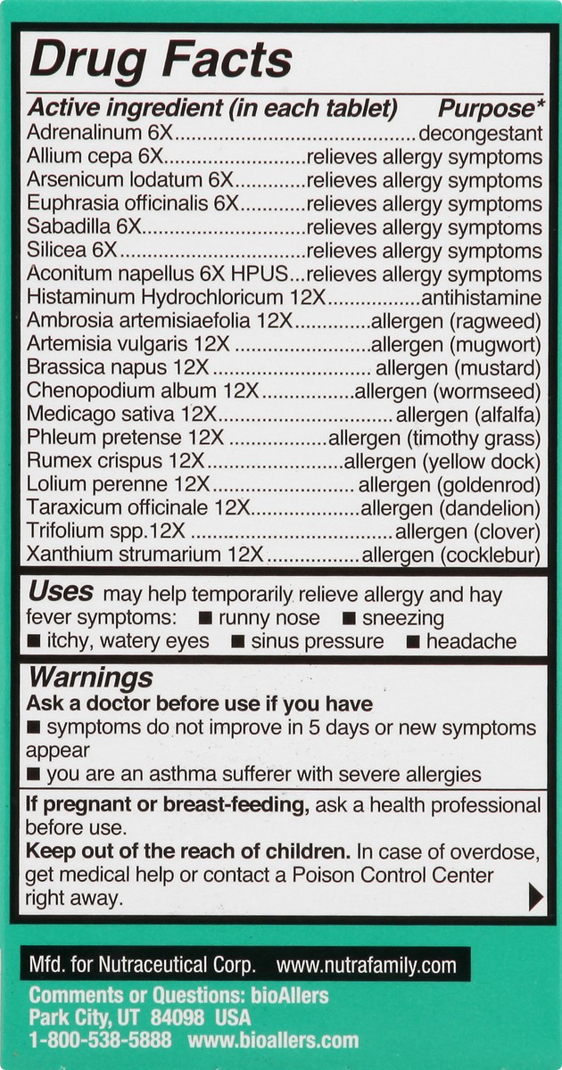 slide 9 of 10, bioAllers Allergy Treatment 60 ea, 60 ct