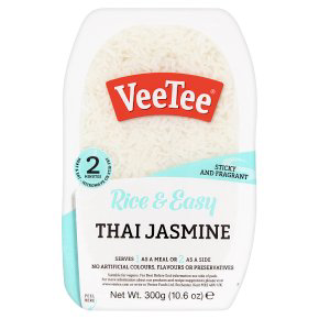 slide 1 of 1, VeeTee Microwaveable Dine In Thai Jasmine Rice, 10.6 oz