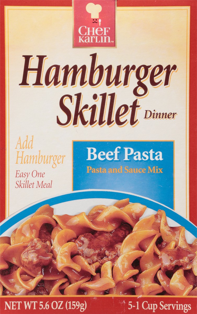 slide 6 of 13, Chef Karlin Beef Pasta Hamburger Skillet Dinner 5.6 oz, 5.6 oz