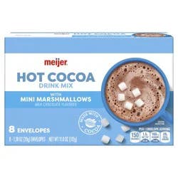 Meijer Milk Chocolate Hot Cocoa With Mini Marshmallows, 8ct