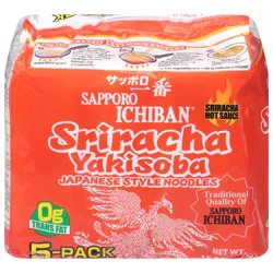 Sapporo Ichiban Japanese Style Sriracha Yakisoba Noodles 5 ea