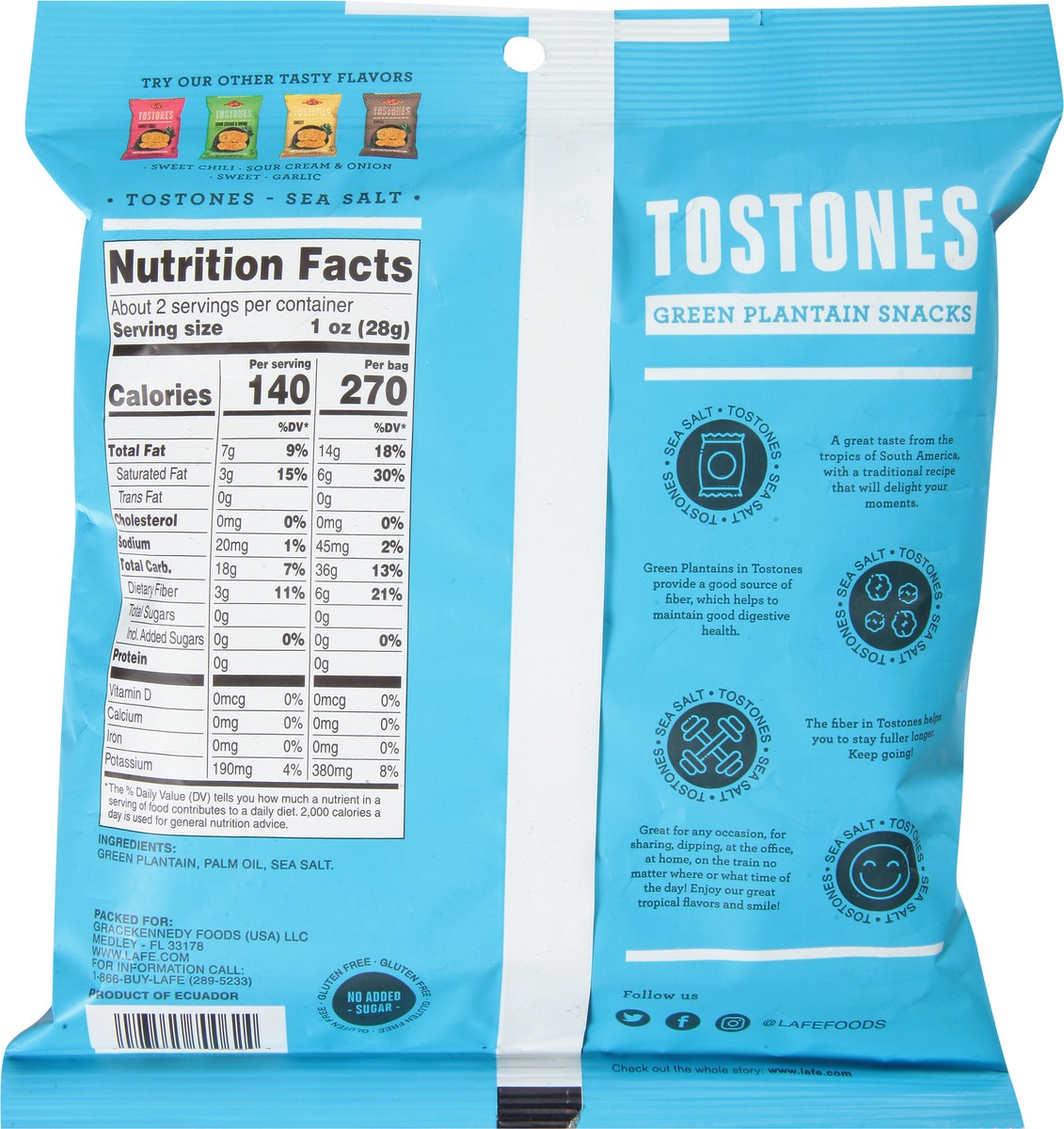 slide 5 of 9, La Fe Sea Salt Tostones - 2 oz, 2 oz