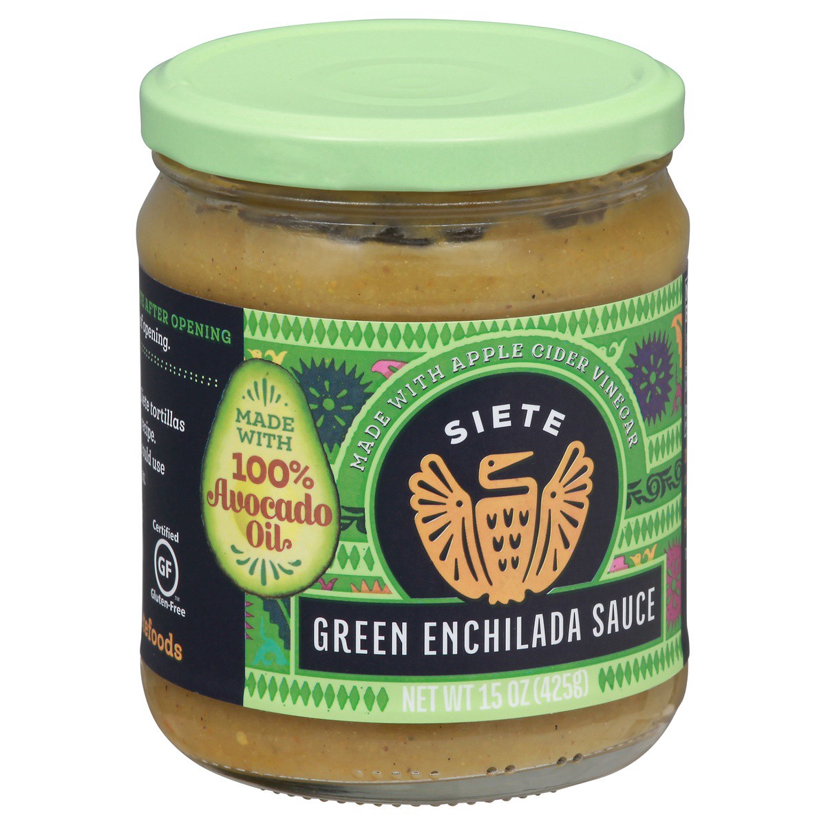 slide 2 of 9, Siete Green Enchilada Sauce, 15 oz