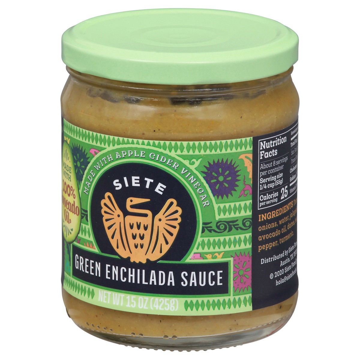 slide 4 of 9, Siete Green Enchilada Sauce, 15 oz