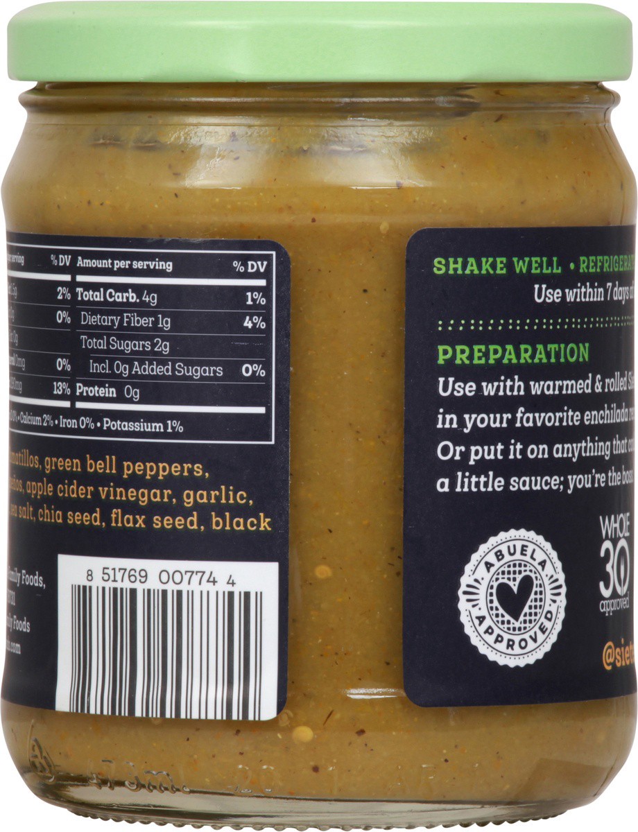 slide 8 of 9, Siete Green Enchilada Sauce, 15 oz