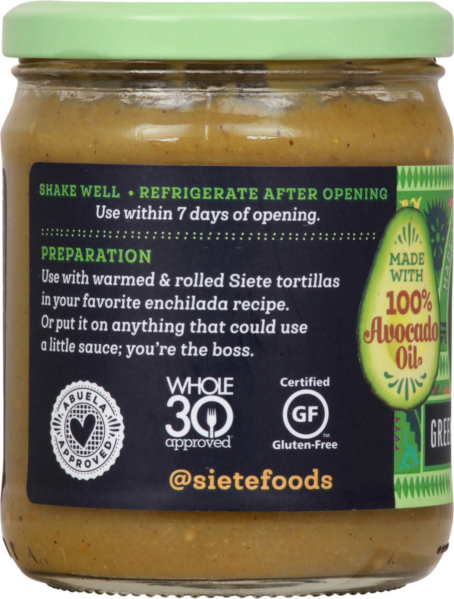 slide 3 of 9, Siete Green Enchilada Sauce, 15 oz