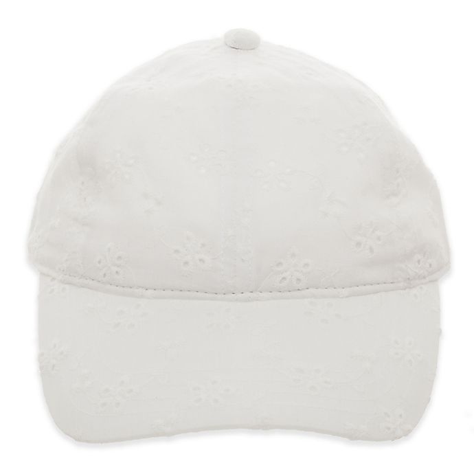 slide 1 of 4, Little Me Newborn Crochet Lace Baseball Cap - White, 1 ct