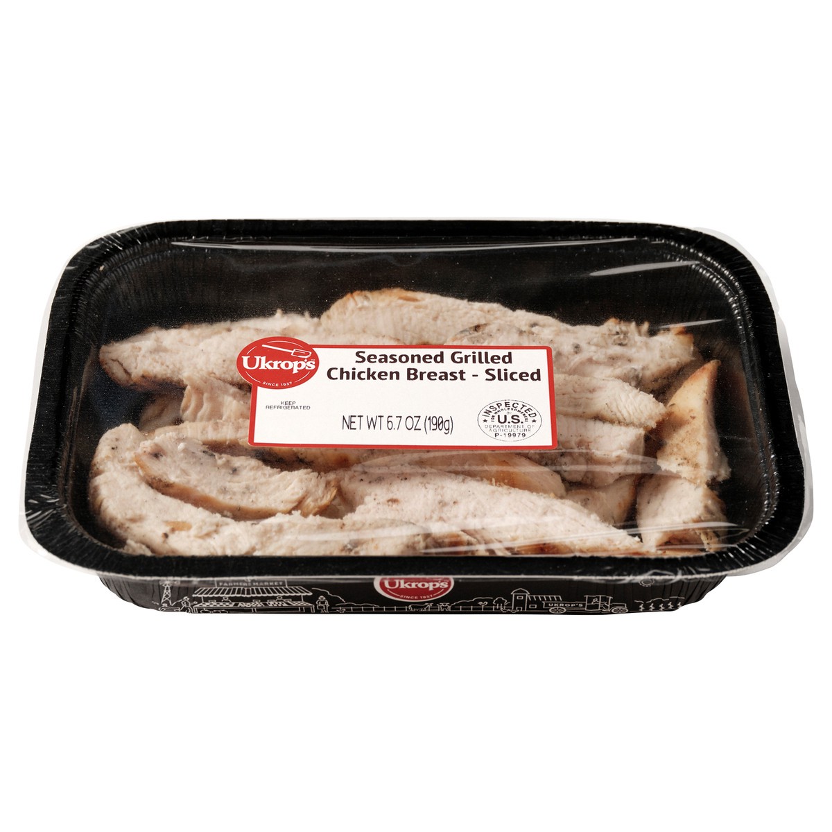 slide 1 of 7, Ukrop's Seasoned Grilled Chicken Breast - Sliced, 6.7 oz