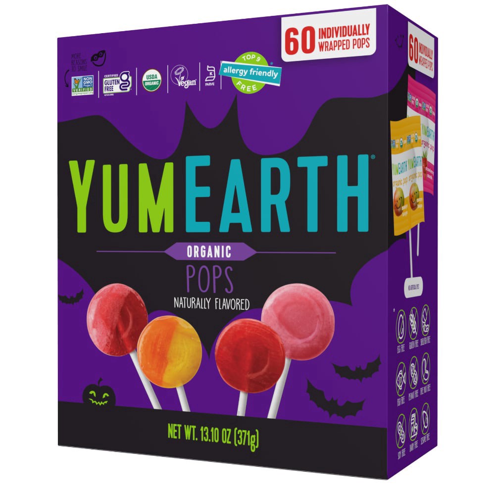 slide 2 of 2, Yum Earth® Organic Halloween Lollipops, 60 ct