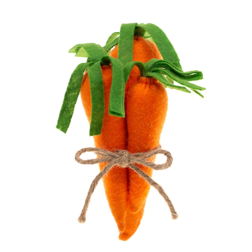 slide 1 of 1, Holiday Home Stuffed Fabric Carrots - Orange, 3 ct