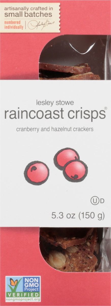 slide 8 of 9, Lesley Stowe Raincoast Crisps Cranberry and Hazelnut Crackers 5.3 oz, 5.3 oz