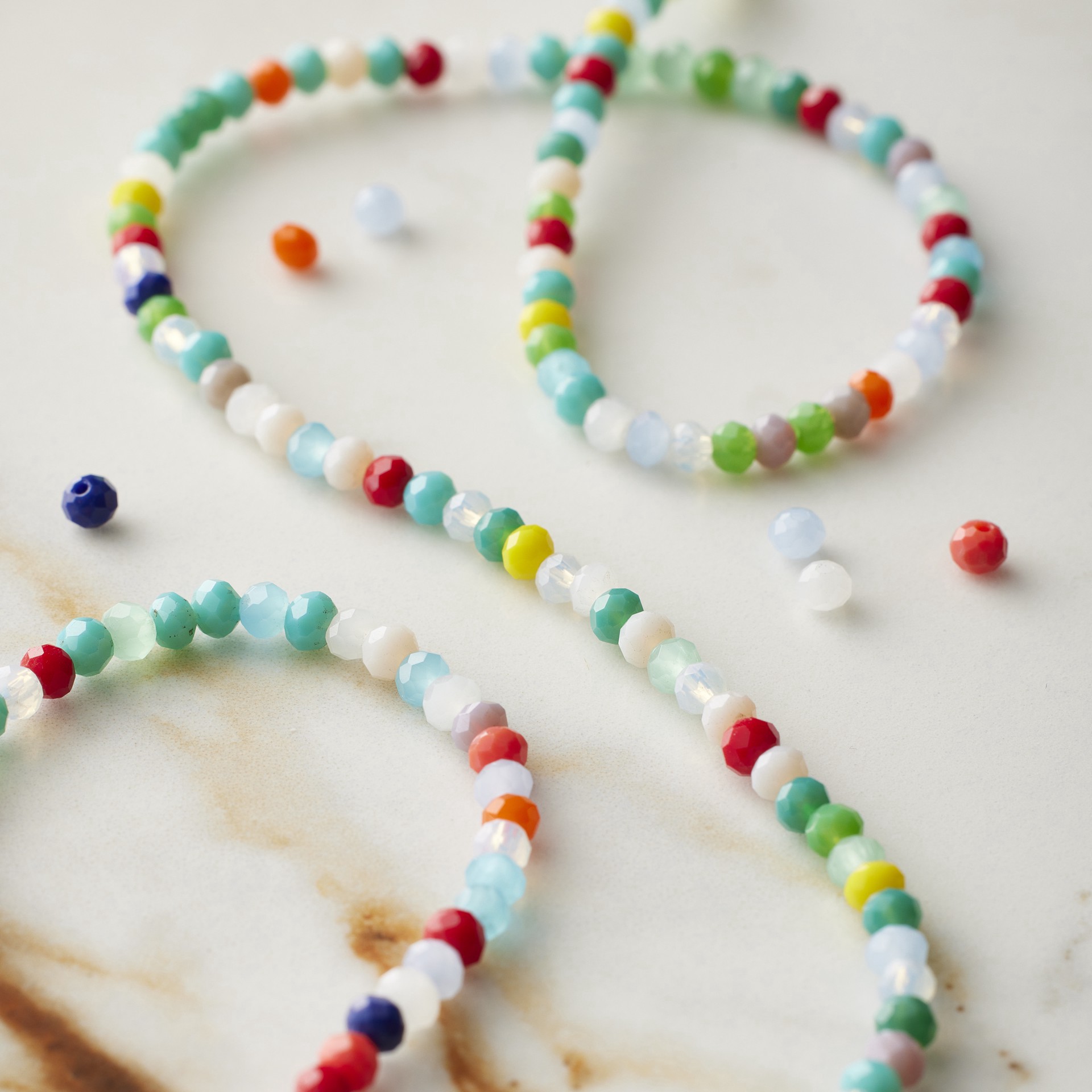 slide 3 of 3, Multicolor Faceted Glass Rondelle Beads, 3mm By Bead Landing, 3 mm