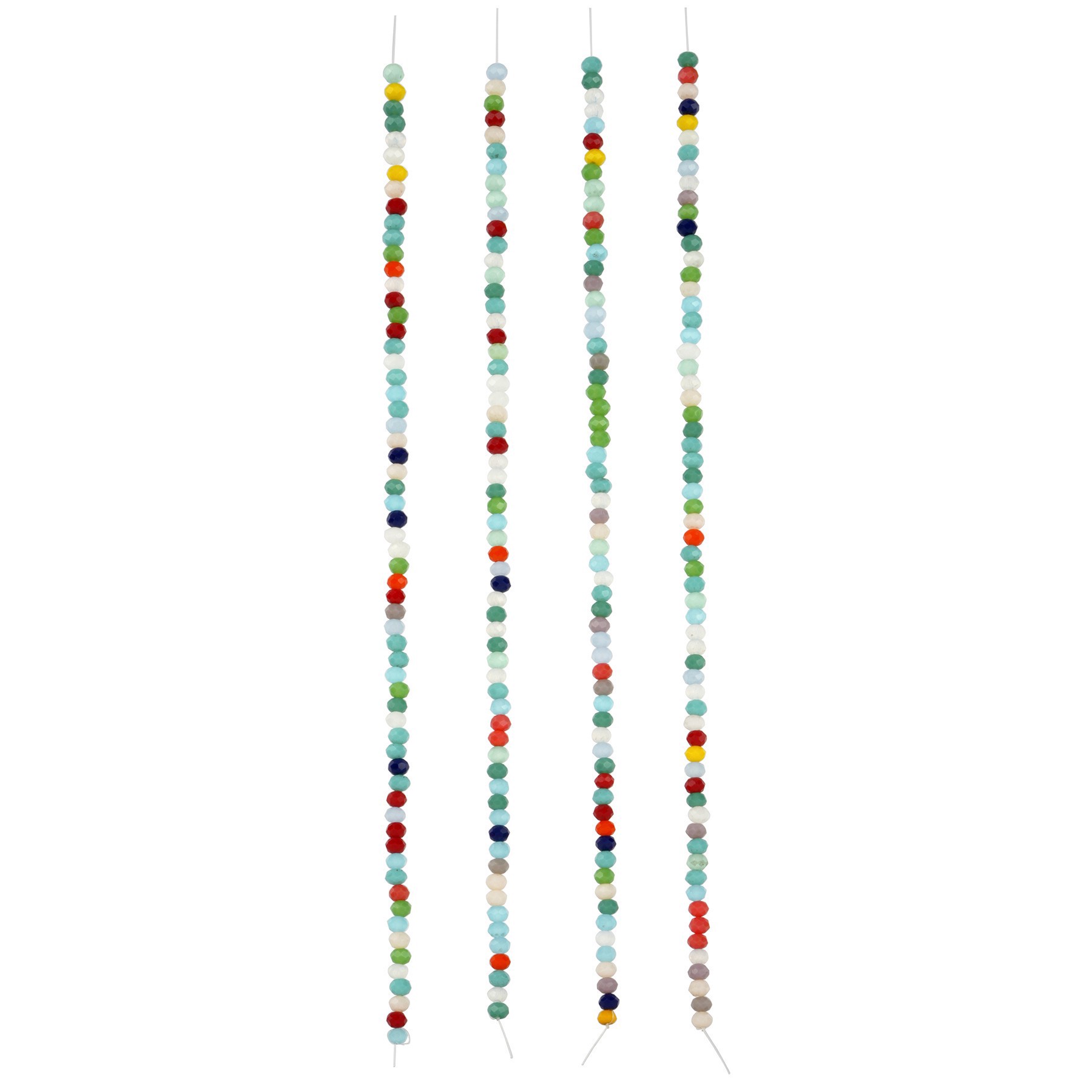 slide 2 of 3, Multicolor Faceted Glass Rondelle Beads, 3mm By Bead Landing, 3 mm