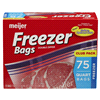 slide 17 of 27, Meijer Re-Closable Double Zipper Quart Freezer Bags, 75 ct