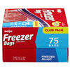 slide 20 of 27, Meijer Re-Closable Double Zipper Quart Freezer Bags, 75 ct