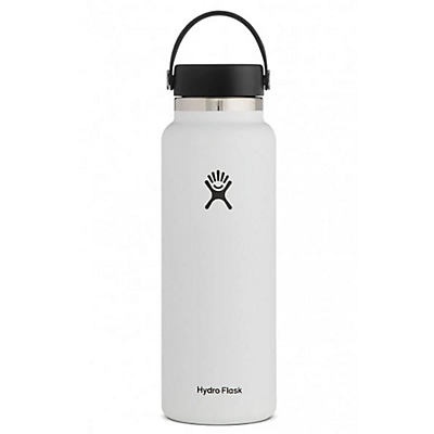 slide 1 of 1, Hydro Flask Wide Mouth Water Bottle With Flex Cap, White V2.0, 40 oz