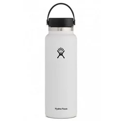 Hydro Flask Wide Mouth Water Bottle With Flex Cap, White V2.0
