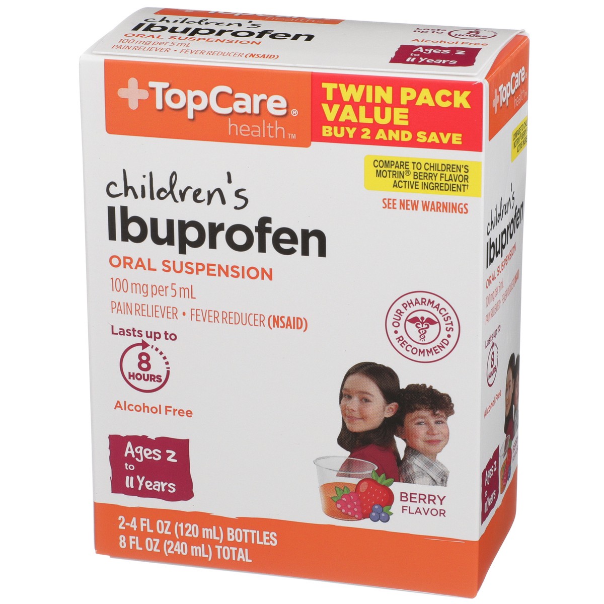 slide 6 of 11, Pain Rlf Chld Ibup 100Mg Bry Susp 2/4 Oz, 8 fl oz