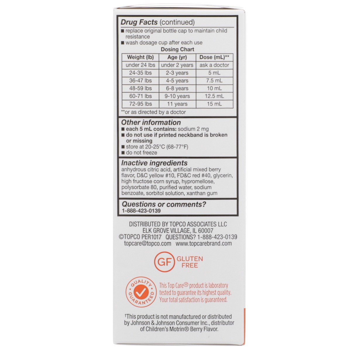 slide 9 of 11, Pain Rlf Chld Ibup 100Mg Bry Susp 2/4 Oz, 8 fl oz