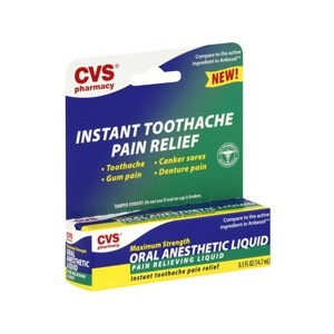 slide 1 of 1, CVS Pharmacy Maximum Strength Oral Anesthetic Pain Relieving Liquid, 0.5 fl oz; 14.7 ml