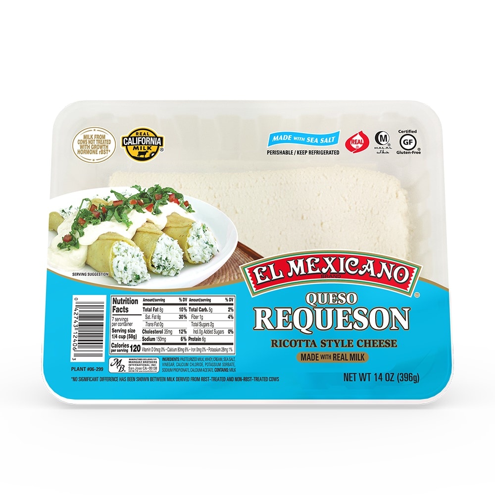 slide 1 of 1, El Mexicano Requeson Ricotta Style Mexican Cheese, 14 oz