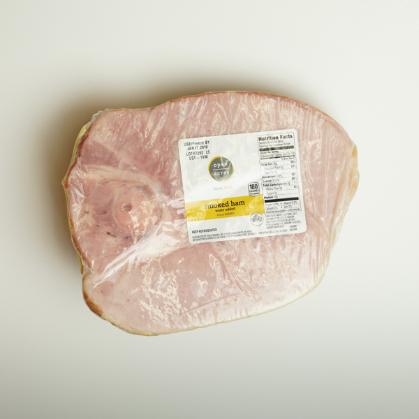 slide 1 of 1, OPEN ACRES Smoked Ham Butt Portion, per lb