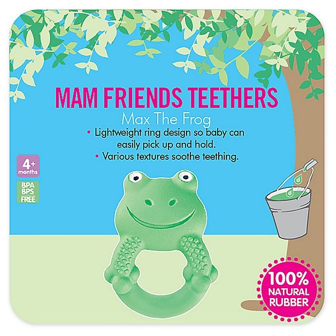 slide 5 of 7, MAM Friends Turtle Natural Rubber Teether - Green, 1 ct